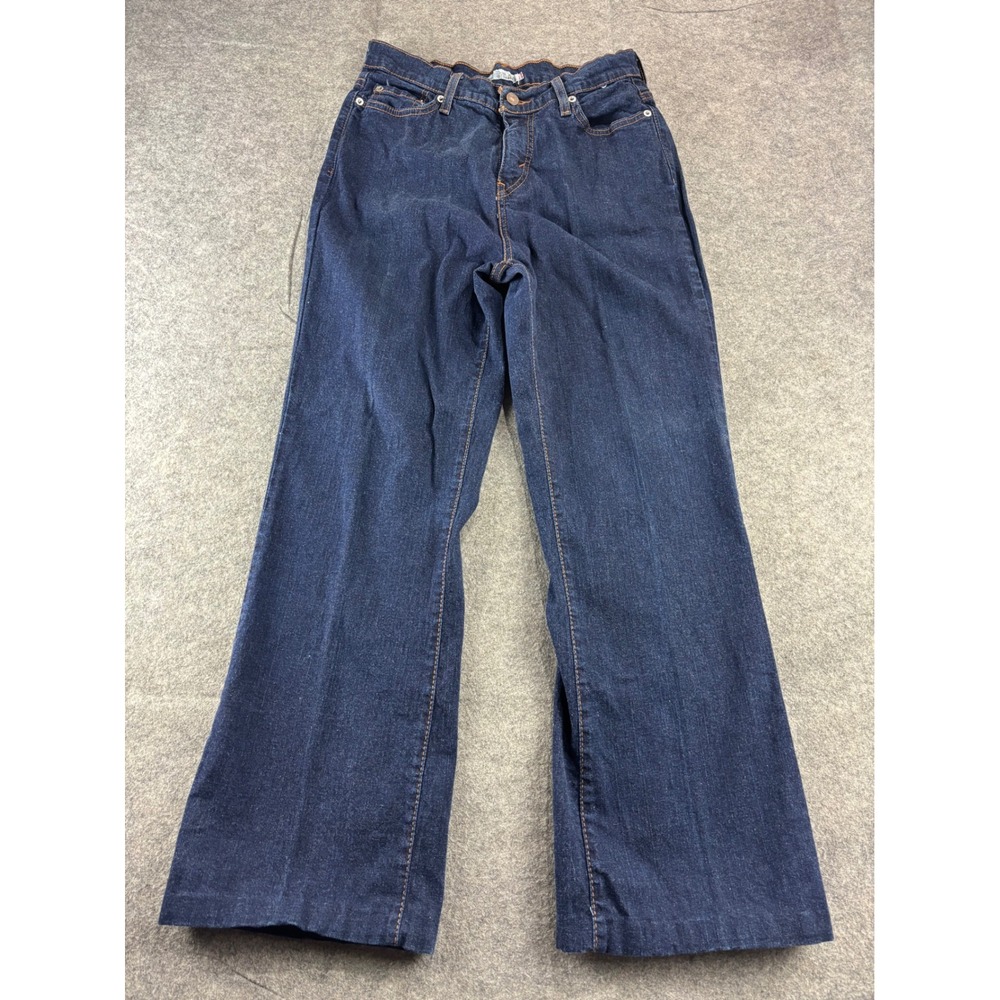 Levi 512 Slimming Bootcut Jeans Womens 10? 28x27" Dark Denim High Rise Hemmed